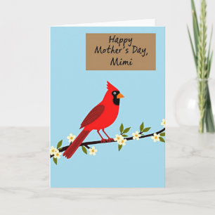 Polka Dot Kardinalsvogel Karte