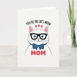 Polka Dot Katzen Miauen Mama Karte