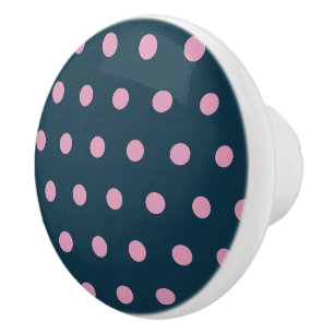 Polka Dot Keramik Knob (Mitternachtsblau und Soft Keramikknauf