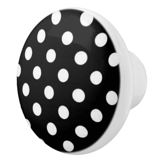 Polka Dot Keramik Türknopf Keramikknauf (Rechts)