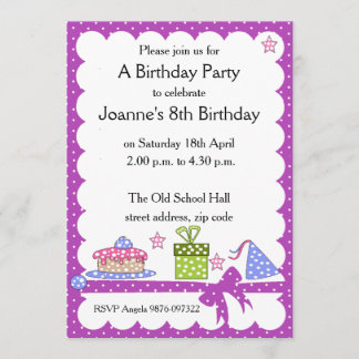 Polka Dot Kid Birthday Einladung