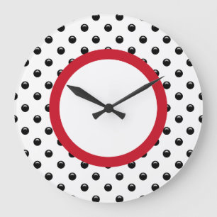 Polka Dot Kitchen Wandleuchten Große Wanduhr
