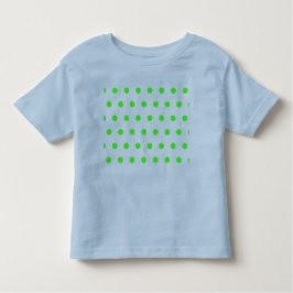 Polka Dot Kleinkind's T - Shirt (blau & lime grün)