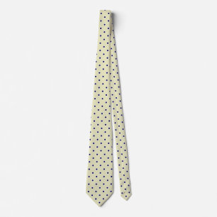Polka Dot Krawatte für Männer Gelbe und blaue Kr