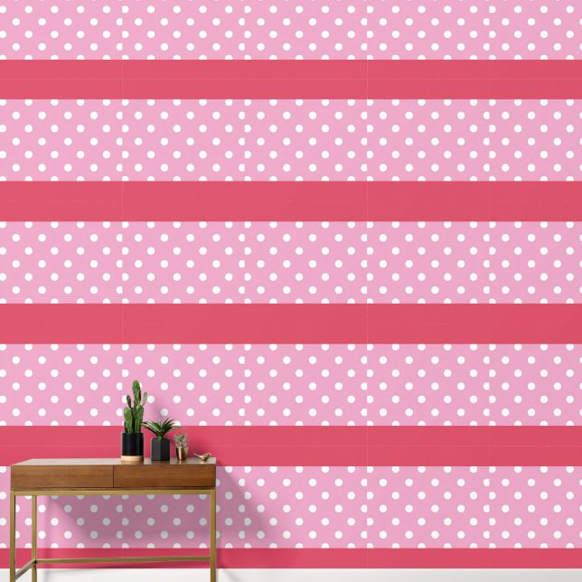 Polka Dot Lavender Streifen Schale und Tick Wallpa Tapete (Korridor)