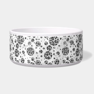 Polka Dot Leopard Schwarzweiß-Design Napf