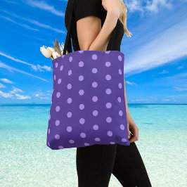 Polka Dot Lila Gemusterte Schultertasche Tasche