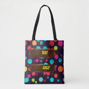Polka Dot Logo Text Design Schulter Tasche