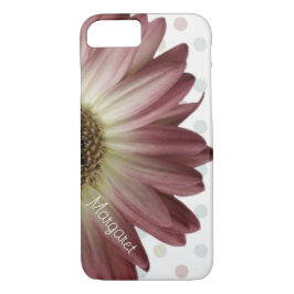 Polka Dot Marsala Wine Daisy Individuelle Name title_seo2