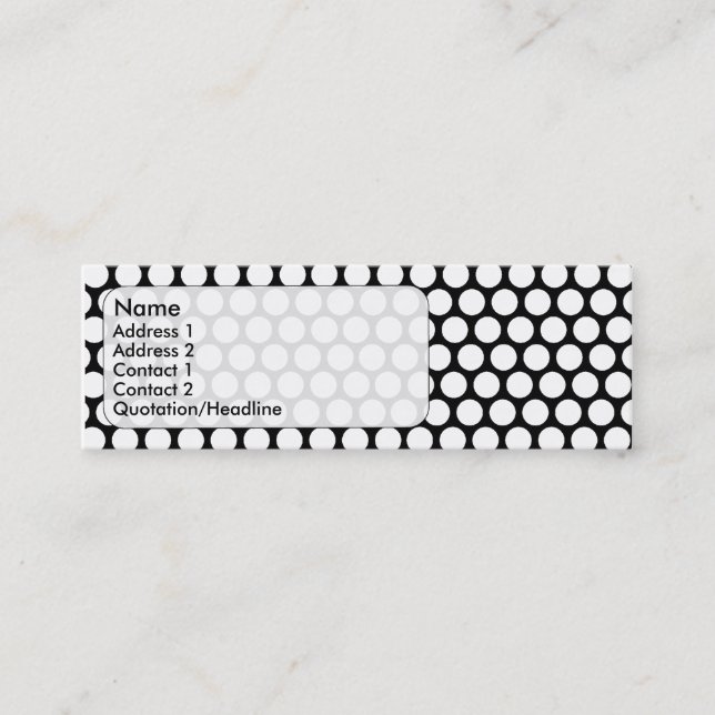 Polka-dot Mini Visitenkarte (Vorderseite)