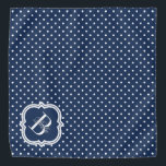 Polka-Dot mit weißem Monogramm Halstuch<br><div class="desc">Niedliches und helles Monogramm Bandana Design! Polka Punkt gemustert mit elegantem Monogramm Motiv. Ein wunderbares Accessoire für Ihr Haustier! Woll eine andere Farbe? Klicken Sie auf die Schaltfläche Personalisieren und klicken Sie auf die Schaltfläche, um die Hintergrundfarbe zu ändern.</div>