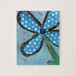 Polka Dot Mixed Media Blume