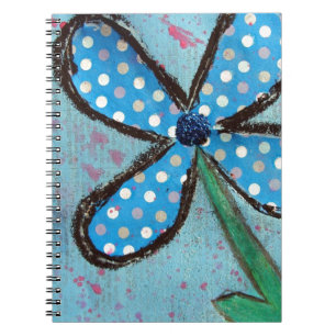 Polka Dot Mixed Media Blume Notizblock