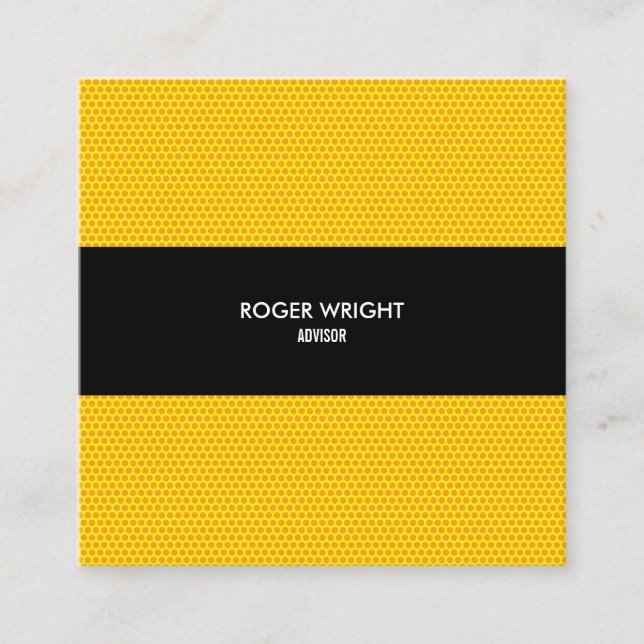 Polka dot Modern Beruflich Square Quadratische Visitenkarte (Vorderseite)
