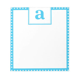 Polka Dot Monogram Notizblock