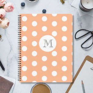 Polka Dot Monogram Notizbuch