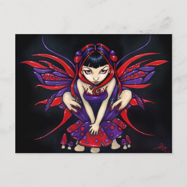 "Polka Dot Mushroom Fairy" Postkarte (Vorderseite)