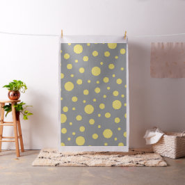 Polka Dot Muster Gelb Grau Stoff