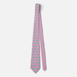 Polka Dot Neck Tie (Pink & Aqua) Krawatte