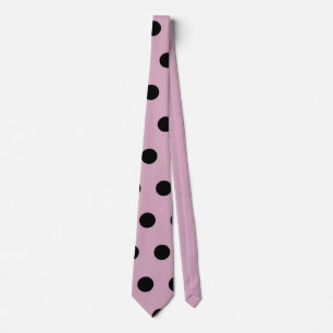 Polka Dot Neck Tie (Pink & Black) Krawatte
