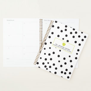 Polka Dot Neon Teacher Planner Planer