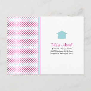 Polka Dot Neue Zuhause Postkarten