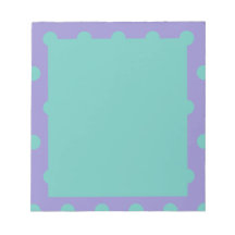 Polka Dot Notepad (Lavender & Aqua)