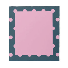 Polka Dot Notepad (Midnight Blue & Soft Pink) Notizblock