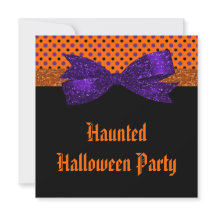 Polka Dot Orange Lila Black Halloween