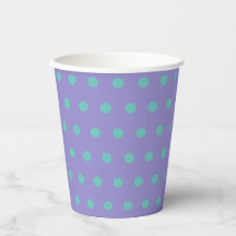 Polka Dot Paper Cups (Lavender & Aqua)