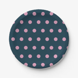 Polka Dot Paper Teller (Mitternacht blau und weich