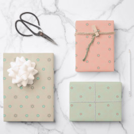 Polka Dot Parade Wrapping Paper Flat Sheet Geschenkpapier Set