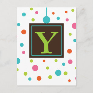 Polka Dot Party Bannerbanner Post Card Postkarte