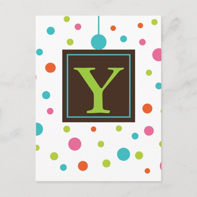 Polka Dot Party Bannerbanner Post Card Postkarte (Vorderseite)