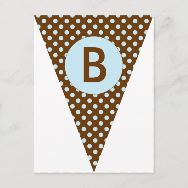 Polka Dot Party Flag Banner Post Card Postkarte (Vorderseite)