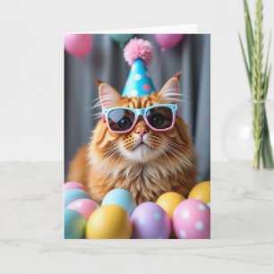 Polka Dot Party-Katz-Karte Karte