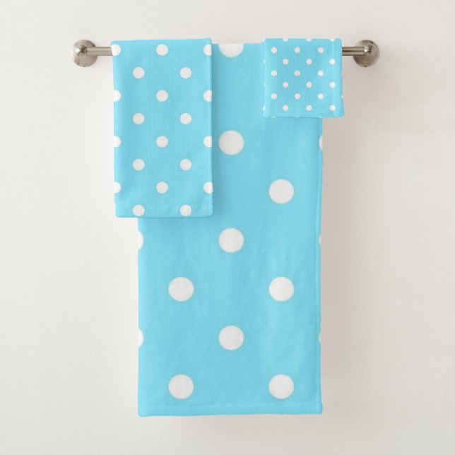 Polka dot pattern badhandtuch set (Insitu)