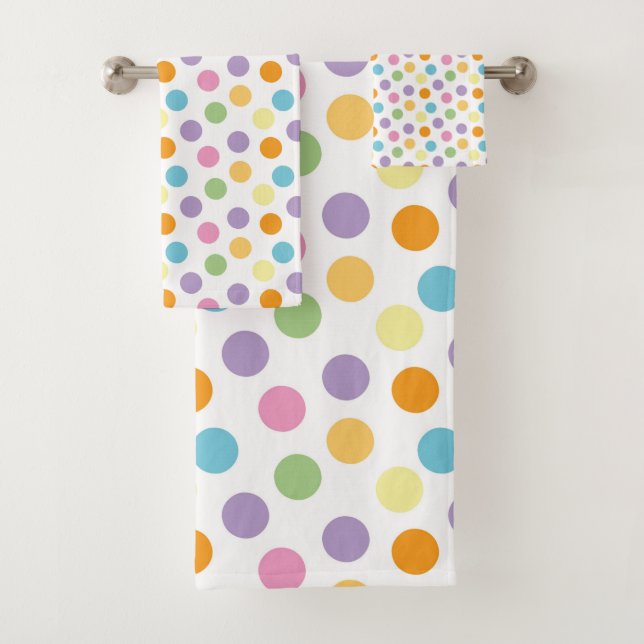 Polka Dot Pattern   Badhandtuch Set (Insitu)