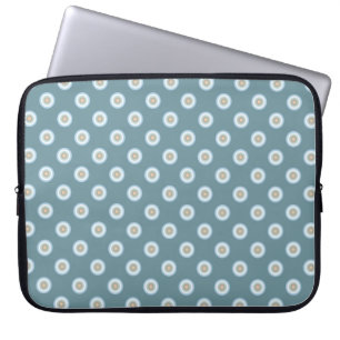 Polka Dot Pattern - Blauer brauner Sand Beige Türk Laptopschutzhülle