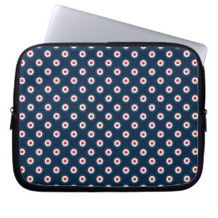 Polka Dot Pattern - Blaues Weiß Laptopschutzhülle