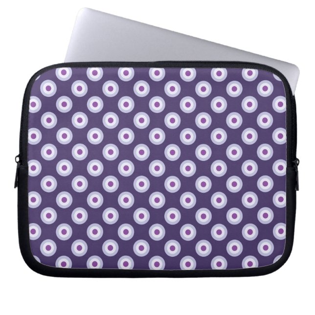 Polka Dot Pattern - Lila Blauer Violet Laptopschutzhülle (Vorderseite)