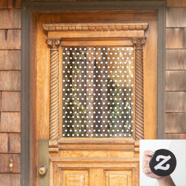 Polka Dot Pattern | Minimalistische weiße Spott Do Fensteraufkleber (Haustür)