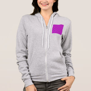 Polka Dot Pattern Pop Art Cat in rot und laxisch Hoodie