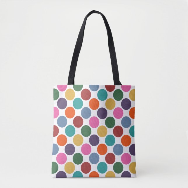 Polka Dot Pattern Totschlag Tasche (Vorderseite)