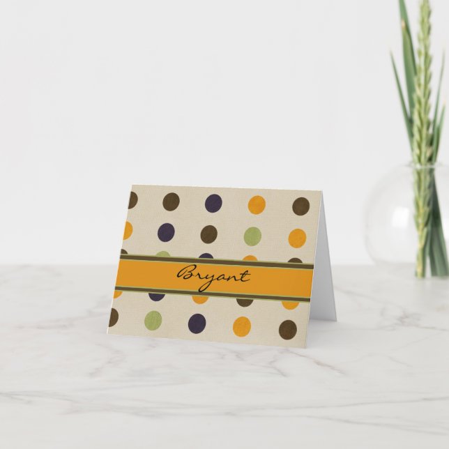 POLKA DOT PERSONALISIERTE NOTECARDS-VORLAGE (Vorderseite)