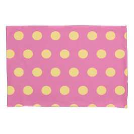 Polka Dot Pillowcases (rosa und weich gelb) Kissenbezug