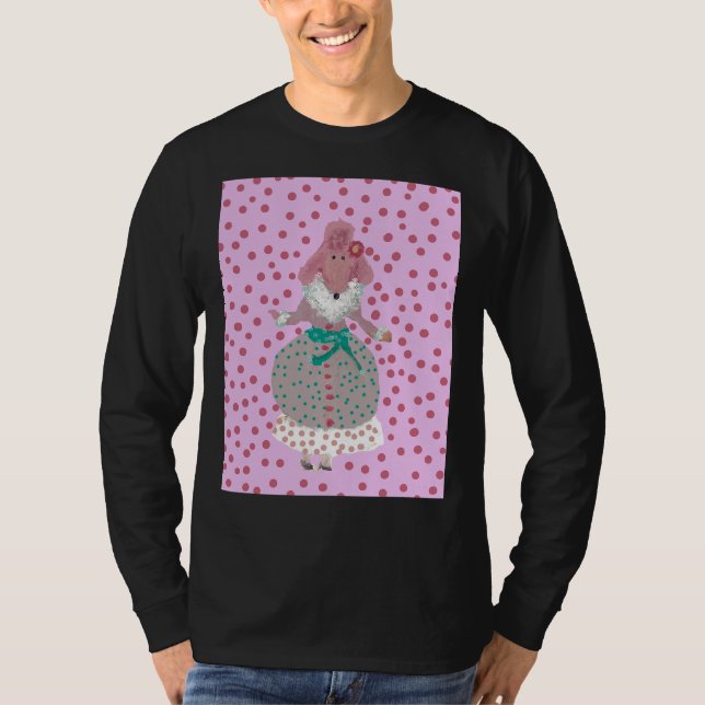 Polka Dot Pink Poodle Fun Fluff! T-Shirt (Vorderseite)