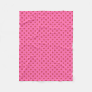 Polka dot pink, retro fleecedecke