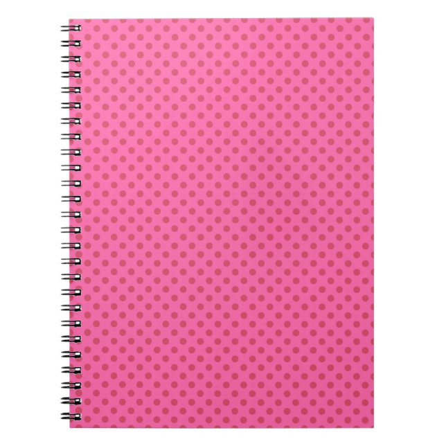 Polka dot pink, retro notizblock (Vorderseite)