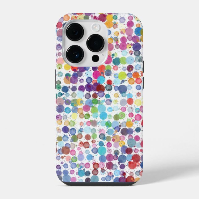 Polka Dot Pixly Phone Case iPhone 14 Pro Hülle (Rückseite)